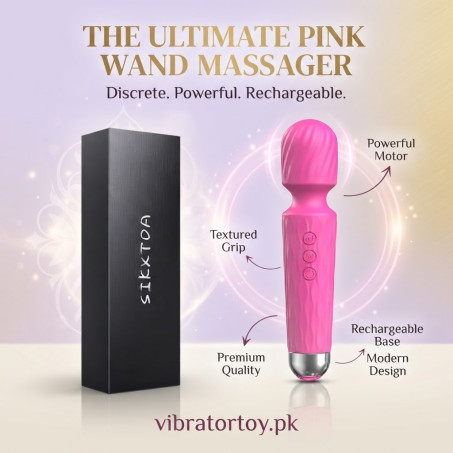 Vibrator Wand Massager Clit Stimulator Waterproof Rose In Pakistan