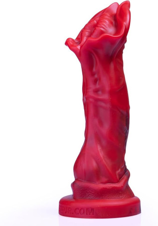 Red Monster Silicone Dildo “Red Rock Turtle” – Textured Suction Cup Fantasy Design
