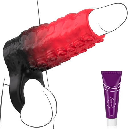 Textured Silicone Monster Tentacle Penis Sleeve and Ring