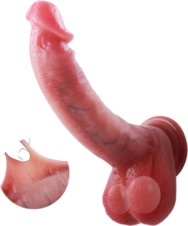 Thrusting Realistic Dildo for Women with Movable Balls