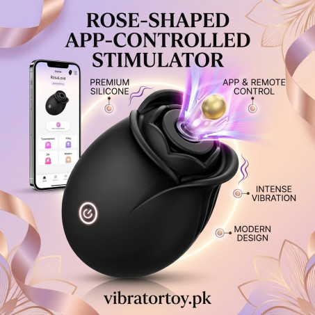 Rose Sex Toy Adult Toys - APP Rose Vibrator for Women Sex Toys In Pakistan