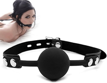Leather Restraints Ball Mouth Plug Silicone Bondage Ball Gag Silicone Bondage Ball Gag for Sex