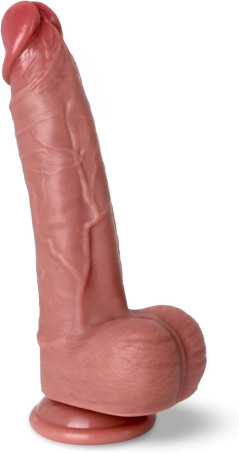 Cunhua Realistic Dildo 9 Inch, One-Piece Single-Layer Liquid Silicone Dildo