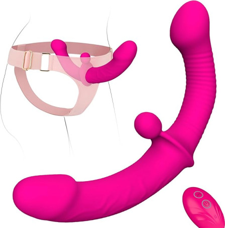 Vibrating Double-Ended Strap-On Dildo Set (Tokhub Style)