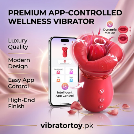Sovokn 5IN1 Mouth Sucking Vibrator Rose Sex Toy In Pakistan