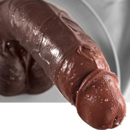 10-Inch Curved Dual-Density Realistic Silicone Dildo with Suction Cup