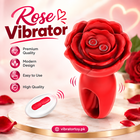 9 Vibration Modes Remote Control Rose Butt Plug