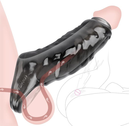Silicone Open-Head Penis Sleeve and Girth Enhancer