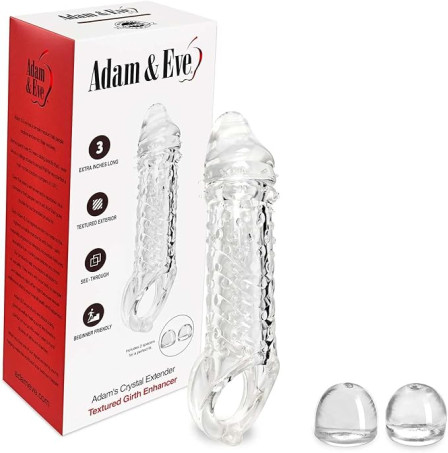 Adam's Modular Crystal Clear Penis Extender and Girth Sleeve