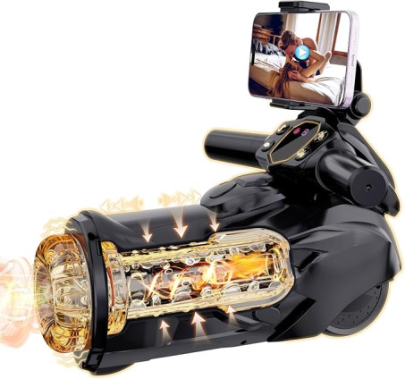 Motorcycle-Inspired Automatic Multi-Function Male Masturbator with Heating