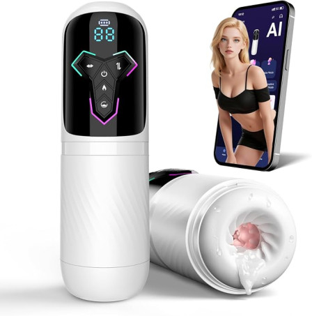 5-in-1 APP-Controlled Smart Heating and Thrusting Male Masturbator