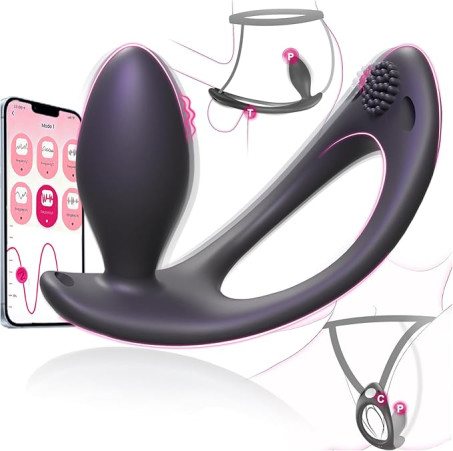 Strap On Vibrating Anal Butt Plug, Hands Free Male Women Couples Adult Anal Sex Toys
