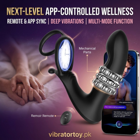 Prostate Massager Anal Vibrator - BEISAR Anal Toys Butt Plug Sliding Ring Male Sex Toys for Men Sex Toy In Pakistan