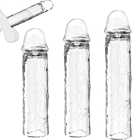 3-Size Reusable TPE Penis Sleeve Extender Set