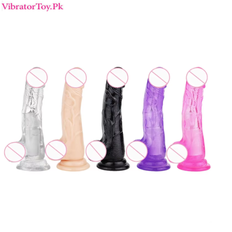 Soft Realistic Transparent Dildo With Powerful Suction Cups