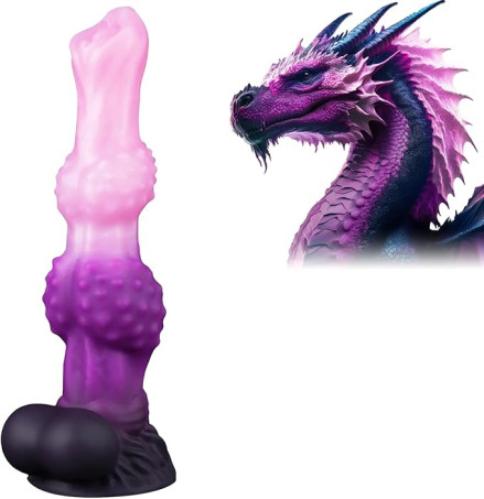 Handcrafted Dragon-Inspired Silicone Fantasy Dildo with Suction Base