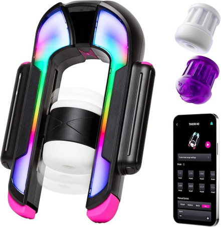 Adjustable Stroke Length Smart Automatic Male Masturbator with Dual Sleeves