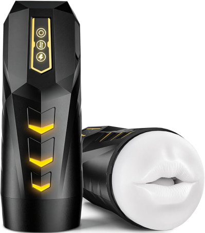 Electric Lip-Design Thrusting and Vibrating Male Masturbator
