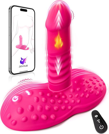 Beisar Hands-Free Heating Thrusting Dildo and Vibrator with Remote Control