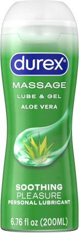 Durex Massage & Play 2 in 1 Lubricant, 6.76 oz., Soothing Touch with Aloe Vera