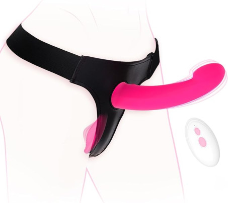 Vibrating Strap on Dildo - Strap on Harness Dildo Vibrator Sex Toys