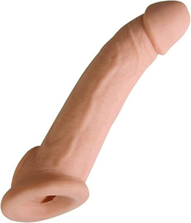 8.7 Inch Soft Silicone Extension Sleeve for Men – Realistic Texture & Reusable Design