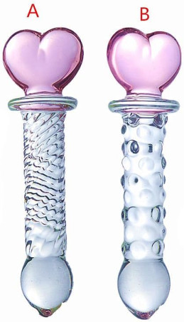 Handmade Textured Pyrex Glass Dildo