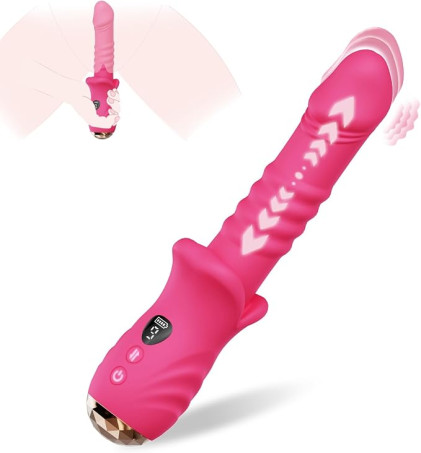 LED-Display Dual-Mode Thrusting G-Spot Dildo Vibrator