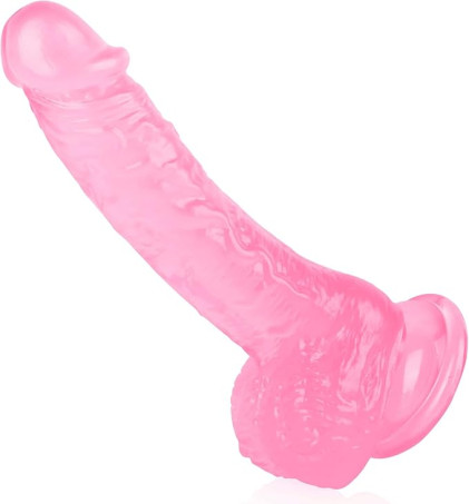 7-Inch Soft Pink Realistic Silicone Dildo with Suction Base