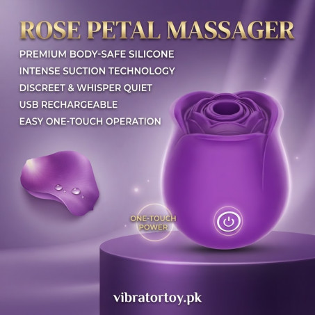 Personal Rose Massager In Pakistan – Compact Rose Vibrator for Clitoral Pleasure
