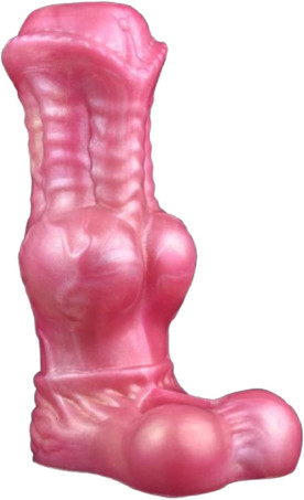 Textured Dragon-Knot Liquid Silicone Penis Extender and Cock Ring