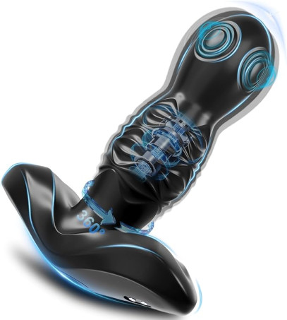 Fast Thrusting Anal Vibrator with Remote Control 