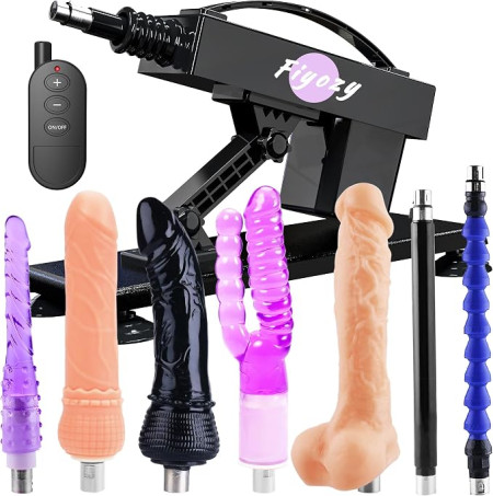 Automatic Electric Sex Machine with Dual Control and 7 Attachments