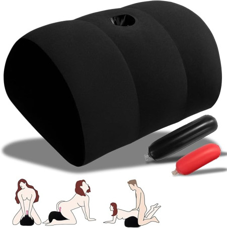 Inflatable Arch-Shape Sex Position Pillow with Universal Dildo Mount