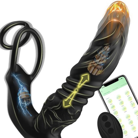 5-in-1 App-Controlled Thrusting Anal Vibrator and Cock Ring