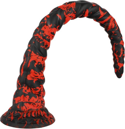 Fantasy Twisted Horn Silicone Dildo with Suction Cup