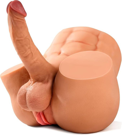 BIG SHOCKED Shemale Sex Doll with 7.2in Realistic Huge Dildo, Unisex Trans Sex Dolls Flexible Cock Gay Sex Toys 