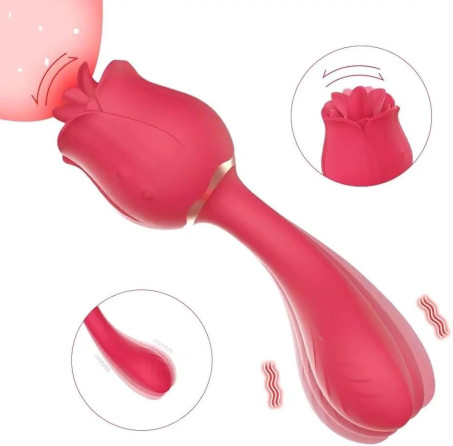 Upgraded Rose Toy Vibrator 2 in 1 Stimulator  In Pakistan