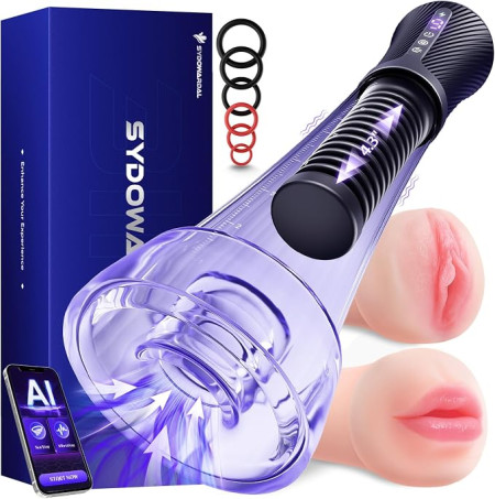 3-in-1 Smart App-Controlled Air-Seal Male Masturbator and Glans Trainer