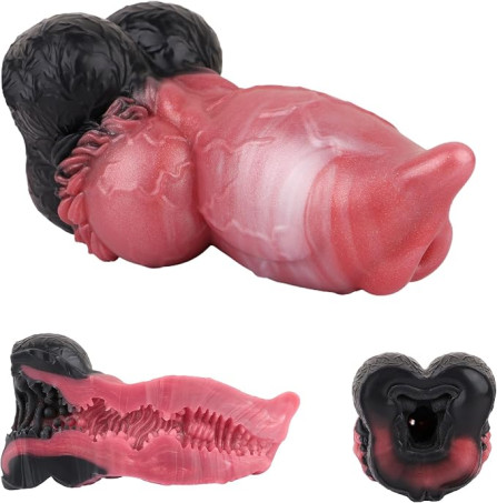 2-in-1 Textured Liquid Silicone Male Masturbator Sleeve