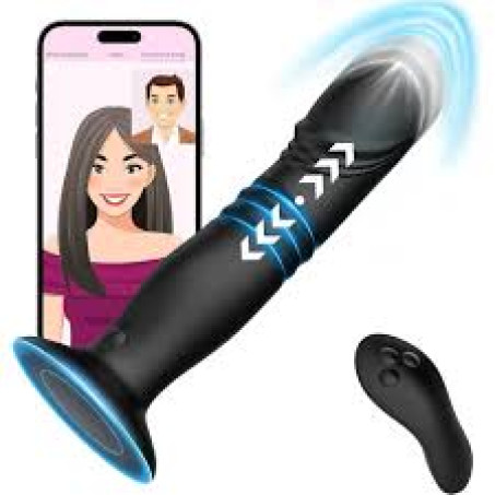 Anal Sex Toys 3 in 1 Bluetooth APP Remote Control Thrusting Vibrating