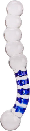 Hand-Blown Crystal Glass Anal Massager for Temperature Play
