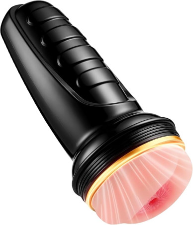 Textured TPE Manual Anal Masturbator Cup with Adjustable Suction