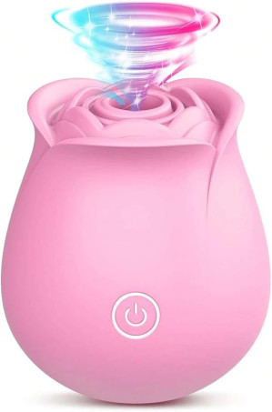 Air-Suction Rose Vibrator with 10 Sucking Modes and Magnetic Charger
