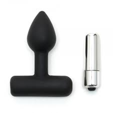Silicone Anal Plug With Vibrating Bullets