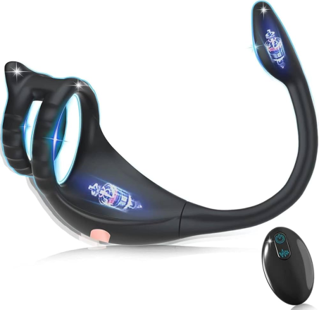 Vibrating Cock Ring Taint Stimulator with Mini Bullet