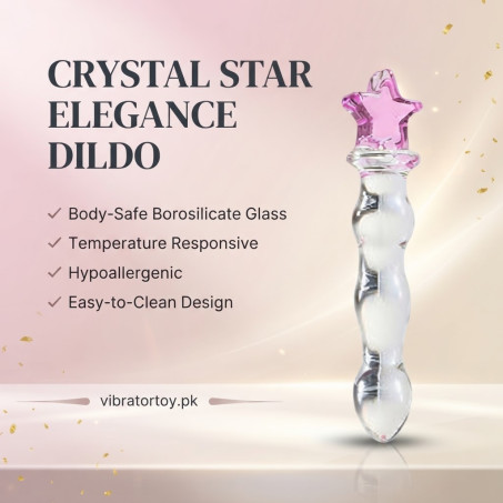 Crystal Glass Pleasure Wand Dildo Penis In Pakistan – Handmade Temperature-Play Glass Dildo for G-Spot & Prostate Stimulation