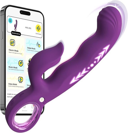 APP Control Thrusting Vibrator for Women, Rabbit