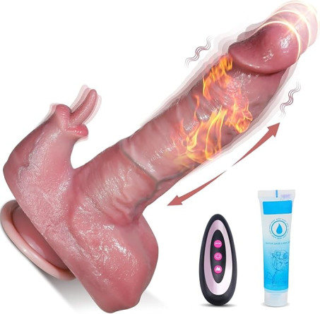 Sex Toy Thrusting Dildo Vibrator – 8.6 Inch Rabbit Dildo