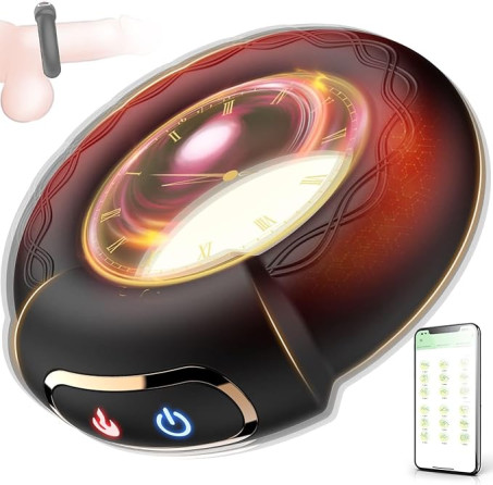 Luxonia Vibrating Cock Ring, 9 Vibrations with Heating Penis Ring Vibrator Sex Toys for Men